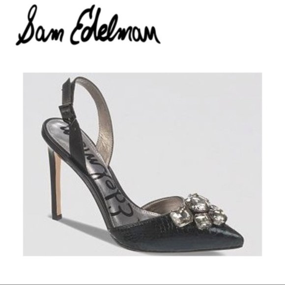 Sam Edelman Shoes - Sam Edelman Black Pointed Toe Slingback Pumps